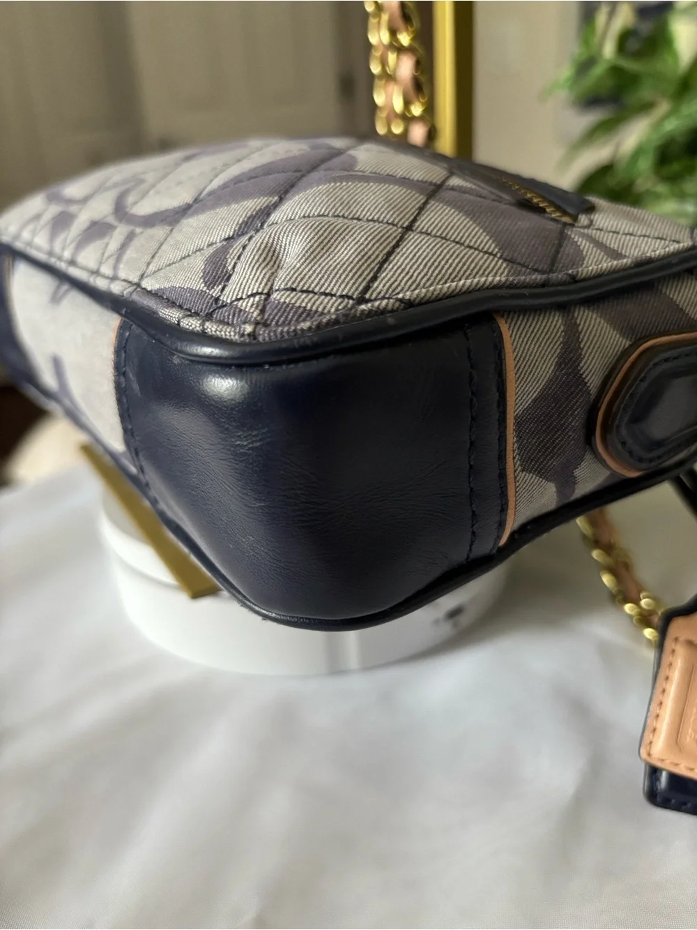 Coach Poppy Quilted Denim Crossbody